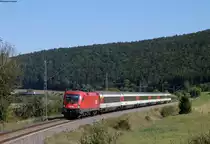1116 085 mit dem IC 187/ RE50187 (Stuttgart Hbf-Zürich HB/Singen(Htw)) bei Möhringen 21.9.19