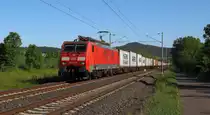 Containerzug mit der 189 013 bei Sebuzin auf den Weg nach Deutschland. Aufgenommen am 02.06.19