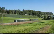 125 Jahre rechtsufrige Zürichseebahn Rapperswil - Zürich am 29. September 2019.<br>
SBB Historic BDe 4/4 1643  Wyländerli  als Extrazug Rapperswil - Zürich Tiefenbrunnen bei Feldbach.
