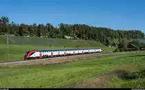 125 Jahre rechtsufrige Zürichseebahn Rapperswil - Zürich am 29. September 2019.<br>
FV-Dosto RABe 502 402  Biel/Bienne  als Extrazug Rapperswil - Zürich Tiefenbrunnen zwischen Feldbach und Uerikon.