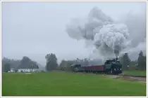 ÖGEG 392.2530 (ex WTK 4) auf der hauseigenen Strecke zwischen Timelkam und Ampflwang am 20.10.2019 bei der Betriebsausweiche Puchkirchen aufgenommen.