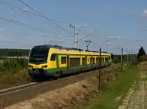 Der GySEV Flirt 435 505 war am 20. September 2019 als  R 9116 von Szombathely nach Szentgotthárd unterwegs, fotografiert bei Ratot. 