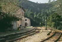 25. Oktober 1995, Gelände des Bahnhofs Vivario der Eisenbahn auf der Insel Korsika.