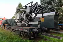 Ein Kranwagen mit Handbedienung für Hebelasten bis zu 7,5 Tonnen. (Heizhaus Lienz, August 2019)