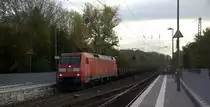 152 093-1 DB kommt durch Kohlscheid aus Richtung Aachen-West mit einem Güterzug Belgien nach Neuss und fährt durch Kohlscheid in Richtung Herzogenrath,Mönchengladach. 
Aufgenommen von Bahnsteig 2 in Kohlscheid.
Am Nachmittag vom 30.10.2019.