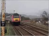 Der Virgin East Coast Class 43 HST 125 43320 verlässt Stonehaven in Richtung Aberdeen. 

22 April 2018
