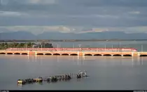 Trenitalia ETR 400 am 14. November 2019 auf der Ponte della Libertà in Venedig
