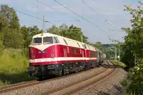 DER OSTEN LEBT!! Zumindest am 22. Juni 2019 in Plauen. Der Sonderzug mit 118 719-4 + 118 552-9 ist nämlich nach Sonneberg unterwegs zum dortigen Tag der offen Tür. 