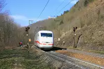 Am 07.04.2015 fährt ein unbekannter 401 in Richtung München die Geislinger Steige hoch. Mein Standpunkt befand sich hinter dem Kabelkanal.
