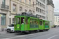Be 2/2 163 zusammen mit dem B2 371 fährt als Extrafahrt Richtung Markthalle. Die Aufnahme stammt vom 12.11.2019.