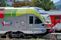 Der Triebzug ETR 170 der ÖBB Ende August 2019 am Bahnhof Lienz.