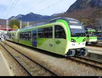 tpc - Triebzug Beh 2/6 544 im Bahnhof von Aigle am 23.11.2019