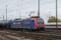 Re 482 022-1 durchfährt den badischen Bahnhof. Die Aufnahme stammt vom 31.10.2019.