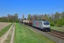 186 272 mit einem Kesselzug am 17.04.2019 bei Woltorf.