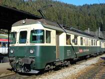 SOB - Triebwagen BDe 4/4 576 056 im Bahnohf von Biberbrugg am 11.03.2007
