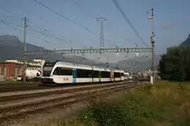 Die S 12 verbindet Sargans mit der Bündner Hauptstadt Chur. Auf dieser Linie werden hauptsächlich GTW Maschinen der SBB Tochter Thurbo eingesetzt. bei diesem Kurs fährt der Dreiteiler RABe 526 760 (NVR: 94 85 7 526 760-4 CH-THB) ins Bündnerland.

Sargans, 23.08.2019