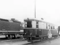 100 Jahre Zittauer Schmalspurbahn: VT 137 322 am 26.05.1990 im Bahnhof Zittau.