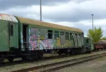 Ein ehem. DR Bghw-Wagen am 28.09.2019 beim Herbstfest im TBw Sta�furt.