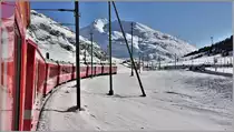 R1625 nach Tirano mit ABe 4/4 III 52  Brusio  und 56  Corviglia in Bernina Suot. (30.11.2019)