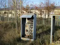Alter Schaltkasten,am 30.November 2019,im ehemaligen Bahnhof Prenzlau Vorstadt.
