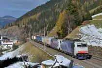 186 442 + 186 444 mit TEC 43125 am 15.11.2016 bei Wolf am Brenner.