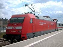 101 005-7 PEP schob am 30.06.2007 den IC 2456  Strelasund  von Ostseebad Binz nach D�sseldorf Hbf und zog am Folgetag den IC 2457  Strelasund .