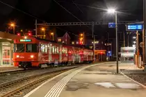 Nr. 56 an seinem zweitletzten Arbeitstag im Dienste der RBS. Dieses Bild entstand auf der Rückreise seiner letzten kompletten S7-Fahrt von Bern nach Worb Dorf und wieder zurück. Später verkehrte es nur noch nach Worb Dorf um anschliessend am Montag den 16.12.2019 als Bolligen-S7 zu starten.