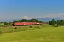 151 052 mit einem Güterzug am 02.07.2015 bei Rann.