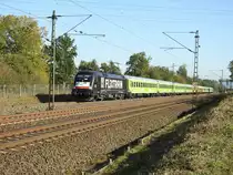 Pünktlich wie ein Uhrwerk durcheilte der Flixtrain den Bahnhof Niedermttlau auf der Fahrt nach Frankfurt am 30.10.19