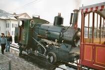 Die RB 16 steht am 25.1.004 beim Bahnhof Arth-Goldau