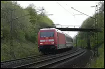 101081 erreicht hier am 17.42007 um 14.58 Uhr mit einem IC in Richtung Osnabrück den Ortsrand von Hasbergen.