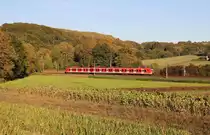 DB Regio 422 xxx // Aufgenommen zwischen Velbert-Langenberg und Wuppertal-Vohwinkel. // 5. Oktober 2018
