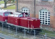 NeSa 213 335-3 abgestellt vor dem BW in Gera am 6.1.2020