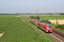 DB Regio 1440 300 + 1440 xxx // Aufgenommen zwischen Mönchengladbach und Neuss (genauer Aufnahmeort nicht mehr bekannt). // 21. Juli 2016