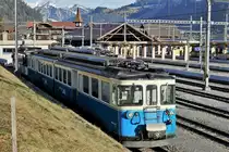 Montreux-Berner Oberland-Bahn/MOB.
Nach wie vor unentbehrlich ist das  ALTE EISEN  der MOB. Am 8. Januar 2020 präsentierte es sich zwar nur noch auf den hintersten Plätzen des Bahnhofs Zweisimmen.
ABDe 8/8 4001, Baujahr 1968, auf den nächsten Einsatz wartend.
Foto: Walter Ruetsch 