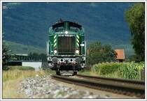 GKB VG 71380 Teil 2: Aufgenommen am 6.7.2007 zwischen Frauental und Gro� St. Florian bei der R�ckfahrt von Deutschlandsberg nach Graz. Anzumerken w�re vielleicht noch, dass dieser Verschubg�terzug im Normalfall nicht bis Deutschlandsberg kommt. An diesem Tag brachte er allerdings zwei volle Holzwaggons, die mit dem ersten VG nicht mitgegangen sind, nach Deutschlandsberg.