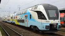 Westbahn KISS Triebzuge (NVR: 93 85 4110 013-8 CH-WESTBA) den die DB Fernverkehr den Österreichern abgekauft hat und wohl im Moment testet und erprobt am 13.01.20 Bf. Flughafen Berlin Schönefeld.