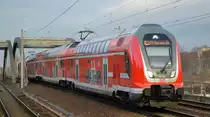 RE5 nach Elsterwerda mit 445 002 Richtung Bf. Berlin Gesundbrunnen am 13.01.20 Berlin Pankow.