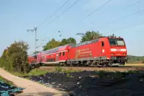 Am Nachmittag des 12.09.2018 fuhr 146 109-4  Lahr (Schwarzw.)  mit ihrer RB (Offenburg - Basel Bad Bf) bei Hügelheim durchs Rheintal in Richtung Müllheim (Baden), wo sie ihren nächsten Zwischenhalt einlegen wird.