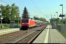Autotransportzug mit 152 070-9 DB durchfährt den Hp Dessau Süd auf der Bahnstrecke Trebnitz–Leipzig (KBS 251) Richtung Dessau Hbf.
[31.8.2019 | 16:00 Uhr]