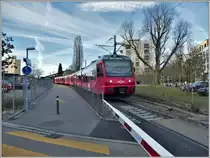 SZU Uetlibergbahn 2xBe 510 in Zürich Binz. (09.01.2020)