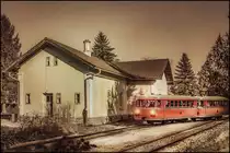 Der legendäre Rote Blitz im Bahnhof Heimschuh ,.... 
 
Das Bild stammt aus den frühen 2020igern ;-) 
14.01.2020