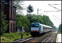 Am 16.5.2007 kam die E 186127 mit einer RB Garnitur bei einer Testfahrt durch  Wusterwitz.