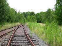 Chemnitz Altendorf, links die Ausfahrgleise Ri K�chwald und Rechts zur Beyerstra�e und  zur SMF, 10.07.07