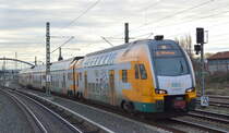 RE2 nach Wittenberge mit ODEG KISS ET 445.101 am 15.01.20 S-Bhf. Berlin Warschauer Str.