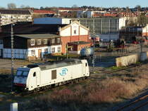 9280 1285 109-5 D-ITL TRAXX DE wartet in Gera am 13.1.2020 auf ihren nächsten Einsatz