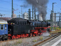 Nachschuss auf doe Dampflokomotive 01 202, welche Mitte September 2019 am Hauptbahnhof Stuttgart zu Gast war.