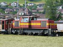 Post - Rangierlok Ee 3/3 10  im Werkst�tteareal der bls in Oberburg am 30.06.2007