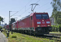 185 299-5 Doppeltraktion mit gem. Güterzug durch Bonn-Beuel - 23.07.2019