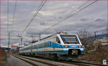 SŽ 310-? fährt durch Maribor-Tabor Richtung Maribor HBF. /20.1.2020